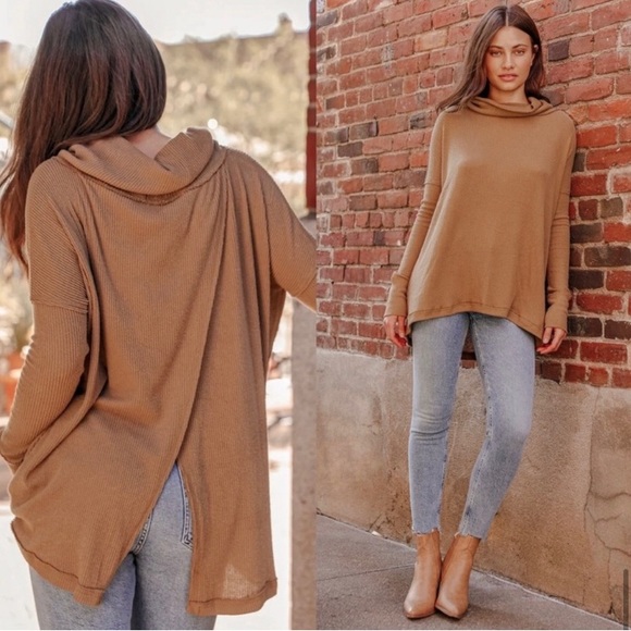 Free People Juicy Long Sleeve Top In Vintage Bronze - Picture 1 of 12